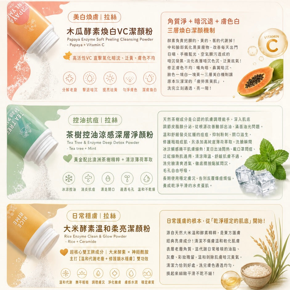 【 現貨買一送一 】MAMAMA養膚級洗護酵素洗顏粉系列 50g ( 可卸淡妝 )