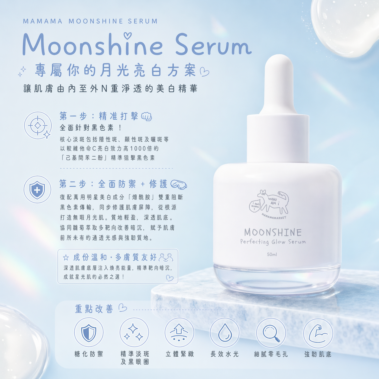 【 現貨 】MAMAMA Moonshine serum 白月亮精華 50ml